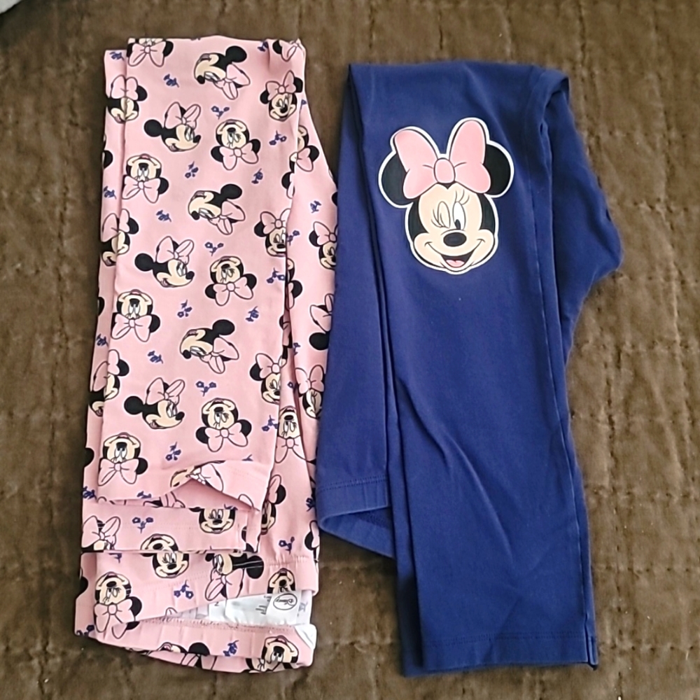 Girls Minnie Mouse Leggings Sz 9-10 y